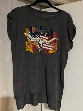 Charcoal USA Graphic Short Sleeve Tee - Women's